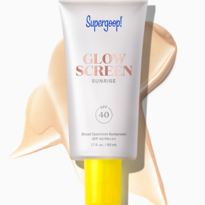 Supergoop! Glowscreen SPF 40 (Sunrise) 1.7oz - Tinted Sunscreen & Makeup Primer with Blue Light Protection, Champagne Glow Finish